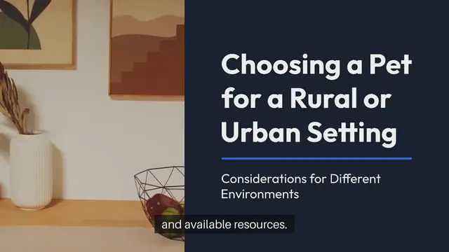 Video thumbnail for Rural vs Urban Pet Considerations
