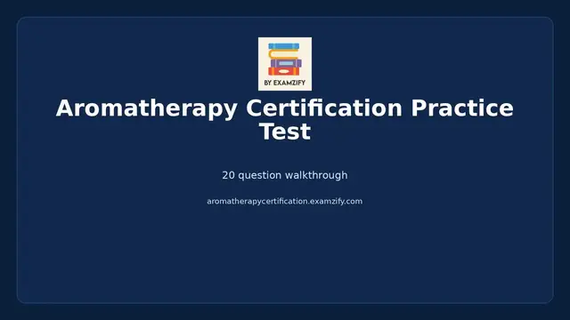 Video thumbnail for Aromatherapy Certification Practice Test