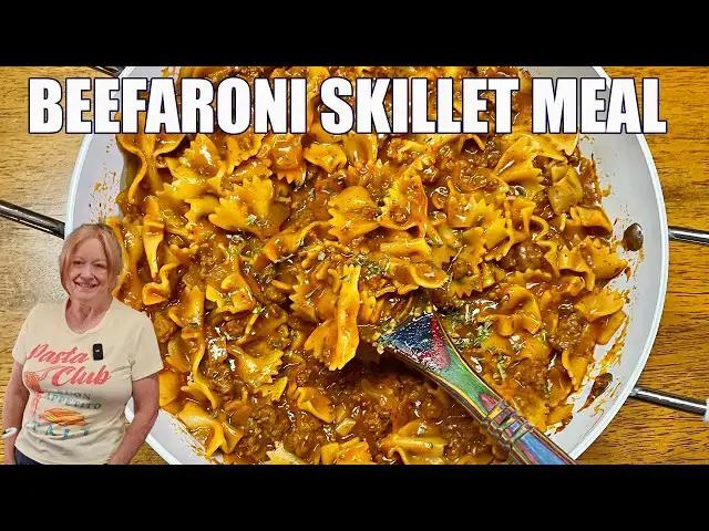 Video thumbnail for HOMEMADE BEEFARONI ONE SKILLET 30 MINUTE WEEKNIGHT MEAL