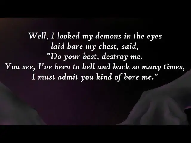 Video thumbnail for Fighting your demons is really family member and friends that envy you and looking for your downfall