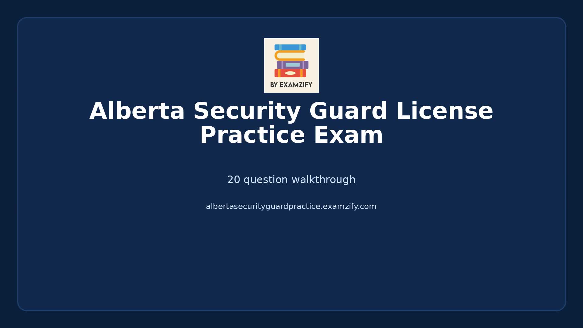 Video thumbnail for Alberta Security Guard License Practice Exam