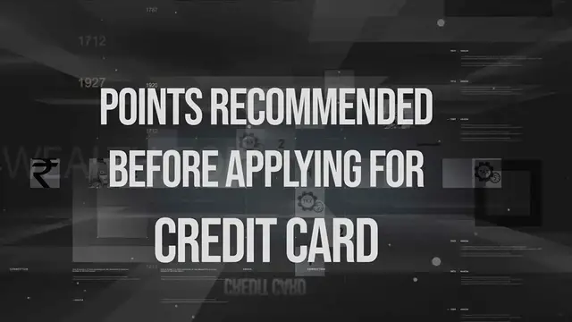 Video thumbnail for CREDIT CARD POINTS RECOMMENDED BEFORE APPLYING FOR CREDIT CARD