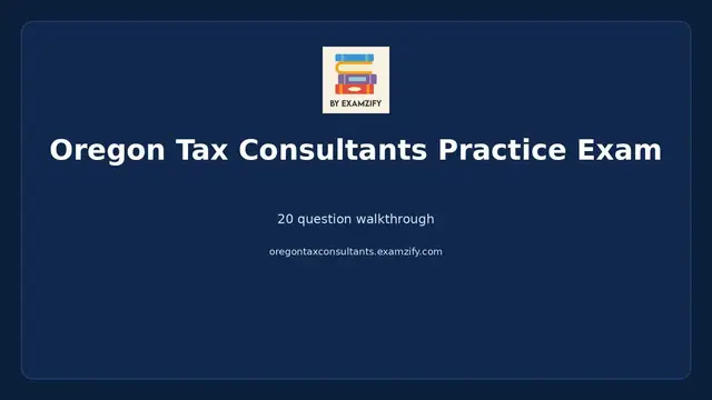 Video thumbnail for Oregon Tax Consultants Practice Exam