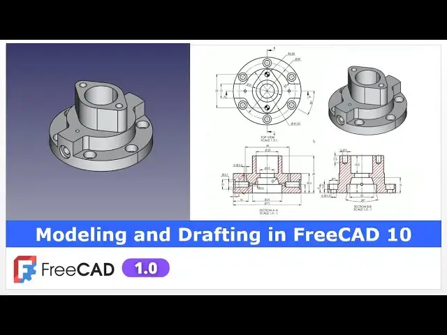 'Video thumbnail for Modeling and Drafting in FreeCAD 10 | FreeCAD Tutorial | FreeCAD Drawing | Mechnexus |'