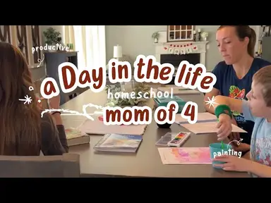 'Video thumbnail for Day in the Life Mom of 4 // Our Entire Homeschool Day'