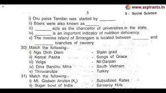 Video thumbnail for 10th Social Science First Revision Question Paper 2019-20 | Krishnagiri District | English Medium