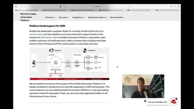 Video thumbnail for Ansible News - Ansible Automation Platform 2.4 General Available