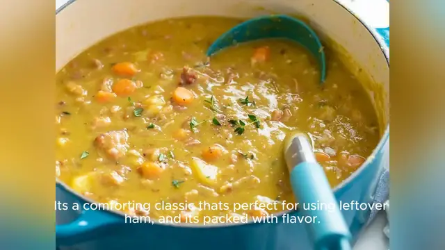 Video thumbnail for ham split pea soup recipe