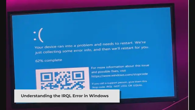 'Video thumbnail for How to Fix the IRQL Not Less or Equal Blue Screen Error in Windows'