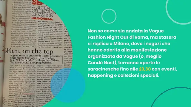 Video thumbnail for VFNO Vogue Fashion Night Out Milano 16 settembre 2014, informazioni ed eventi