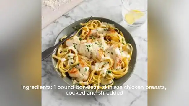 Video thumbnail for simple chicken alfredo recipe