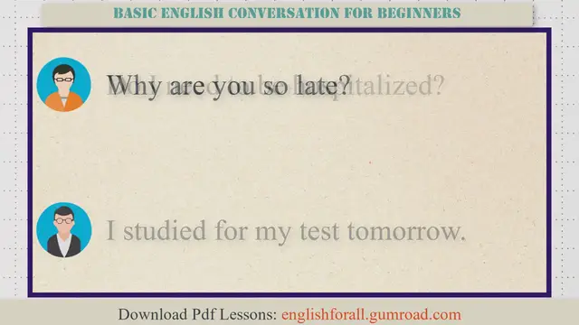 Video thumbnail for Basic English Conversation for Beginners #15