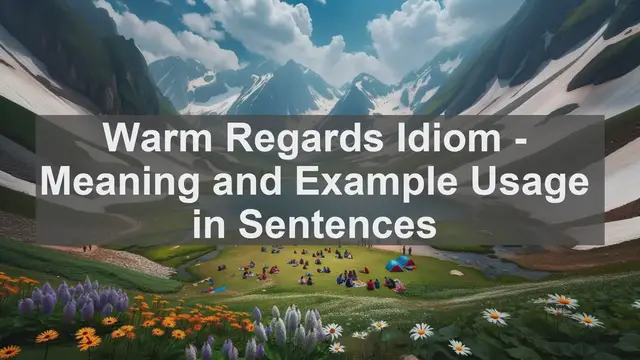 Video thumbnail for "Warm Regards" Idiom: Meaning and Usage in Sentences