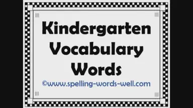 'Video thumbnail for 10 Kindergarten Vocabulary Words'