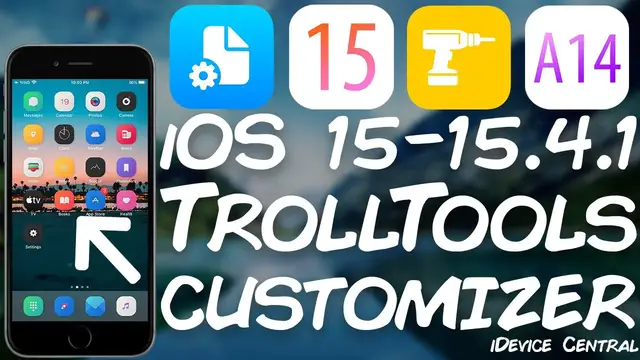 Video thumbnail for iOS 15.0 - 15.4.1 Jailbreak: TrollTools 3.0 RELEASED! Customize Icons, Lock Screen, Carrier & More!