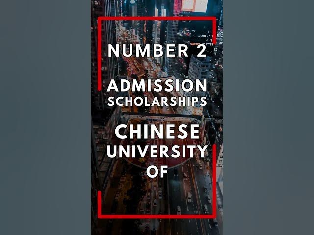 Video thumbnail for 3 Full Funding Scholarships in Hong Kong #hongkong #studyabroad #scholarship