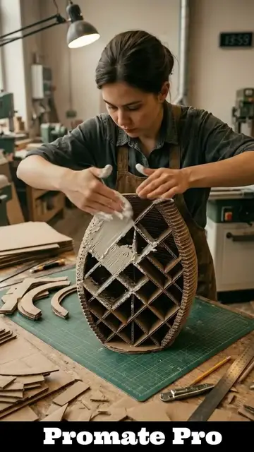 Video thumbnail for ازاي تحول الكرتون لحاجة فخمة كده؟ 🔥#ديكور #اعمال_يدوية #افكار_ابداعية #كرتون #حرف_يدوية