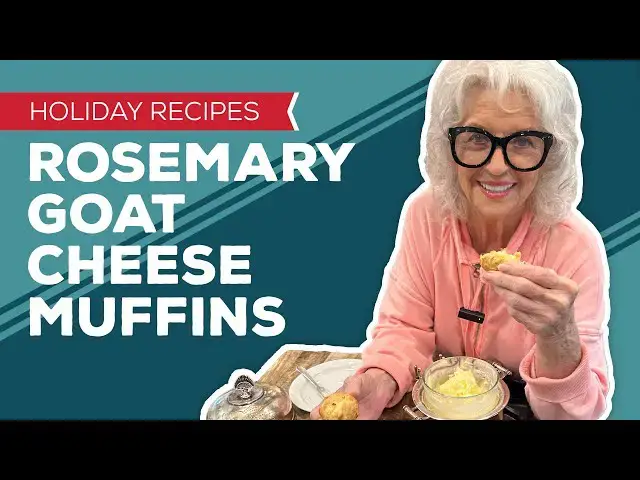 Video thumbnail for Holiday Cooking & Baking: Rosemary Goat Cheese Muffins Recipe