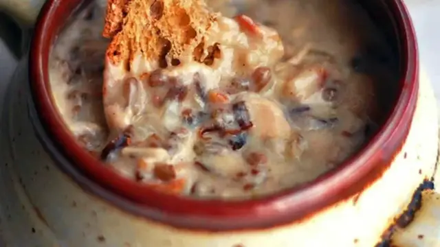 Video thumbnail for Chicken Bacon Wild Rice Soup recipe