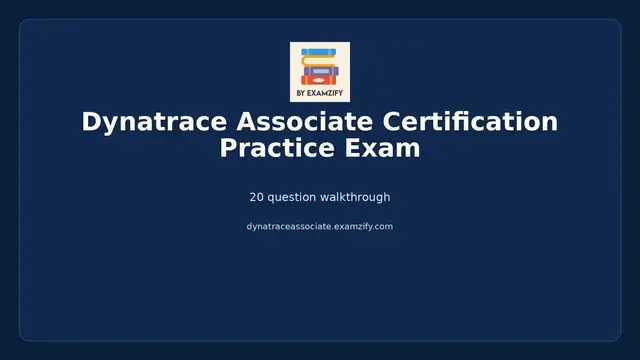 Video thumbnail for Dynatrace Associate Certification Practice Exam