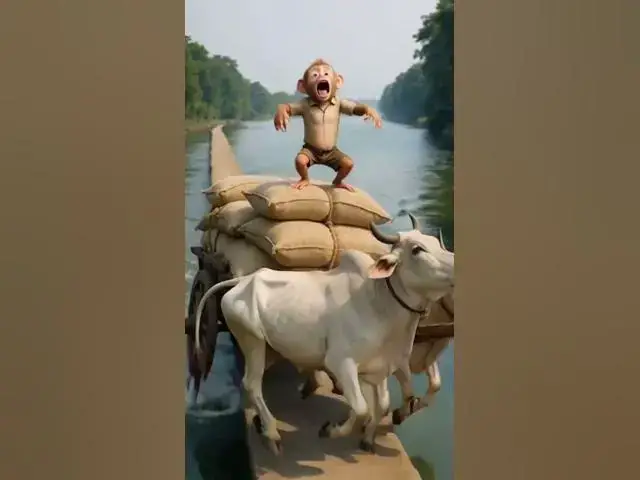 Video thumbnail for Monkey with Cows #redcrabs #crabsfields #eatingbugs