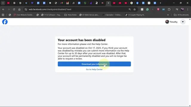 Video thumbnail for How to Recover a Permanently Disabled Facebook Account