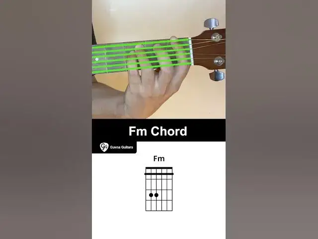 Video thumbnail for How To Play The Fm Chord On Guitar - Guvna Guitars