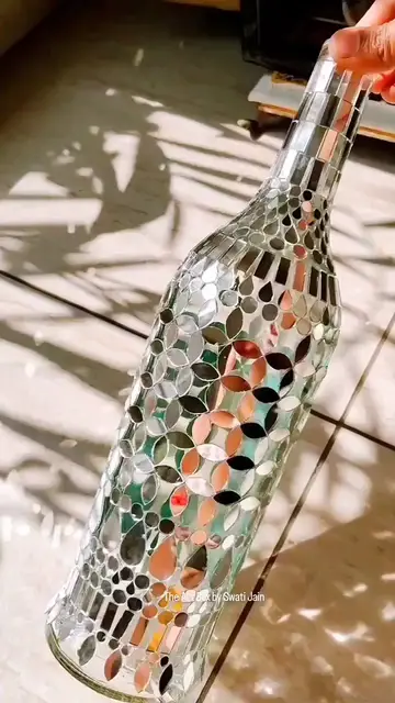 Video thumbnail for DIY Sparkling Mirror Bottle – A Beautiful Home Decor Project