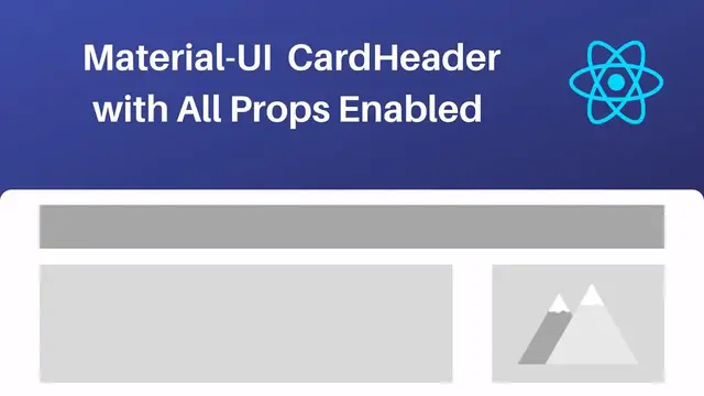 'Video thumbnail for Material UI CardHeader with All Props Enabled'