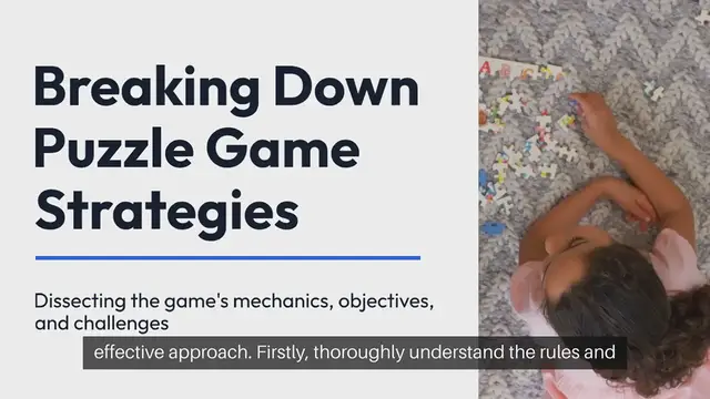 Video thumbnail for Puzzle Game Strategy Breakdown