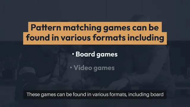 Video thumbnail for Pattern Matching Games