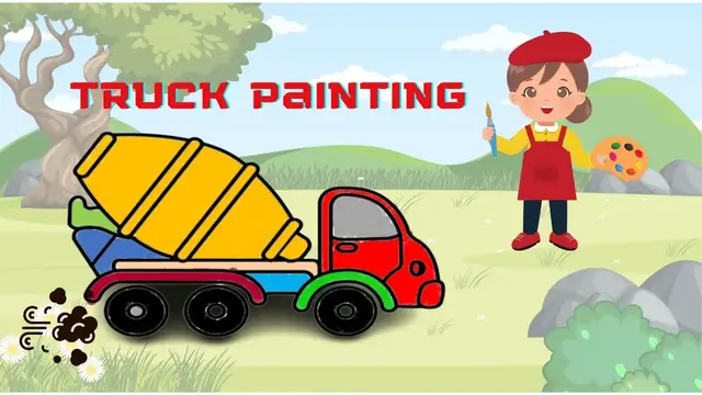'Video thumbnail for Amazing kids mixture truck painting | How to paint kids mixture Truck'