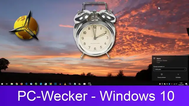 Video thumbnail for PC-Wecker (Alarm) einstellen / verwenden - Windows 10