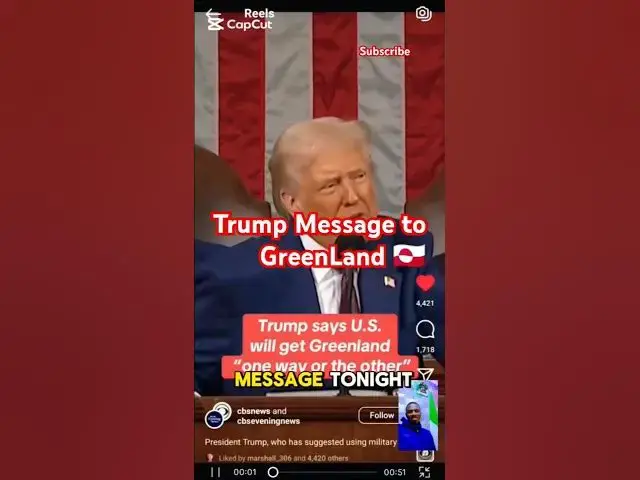 Video thumbnail for Trump Message to GreenLand 🇬🇱  #johnselephilip #billionaire #foryou #funny #trump