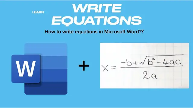 'Video thumbnail for How to write equations in Microsoft Word?? #equations #word #numbering'