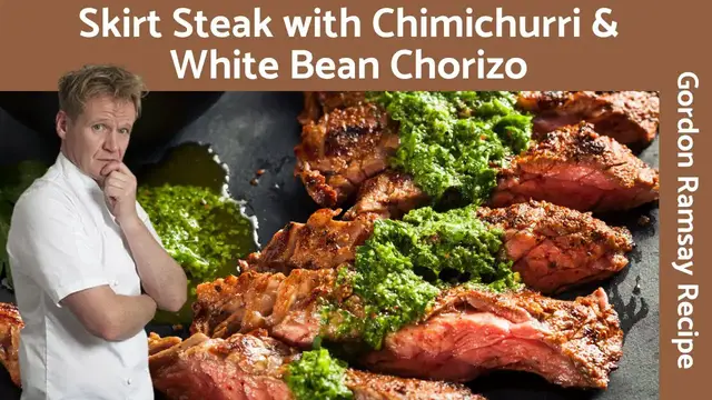 Video thumbnail for Grilled Skirt Steak chimichurri (4 Quick Steps) - Gordon Ramsay