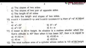 Video thumbnail for 10th Maths Third Revision Question Paper 2019-2020 | Kanchipuram District | English Medium