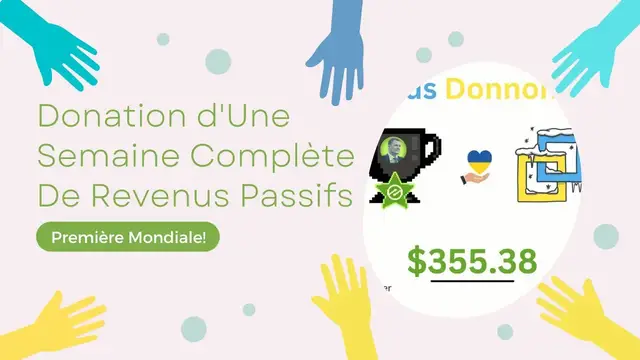 Video thumbnail for Premier Don Caritatif Automatique D'une Semaine De Gains Passifs Au Monde ! À Razom For Ukraine 💙💛