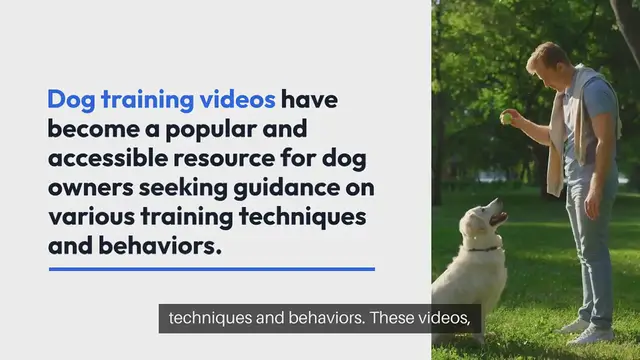 Video thumbnail for Dog Training Videos