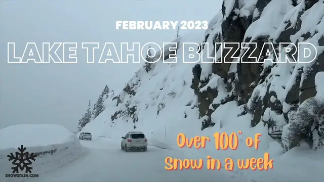 Video thumbnail for Massive Blizzard Hits Lake Tahoe | February & March 2023