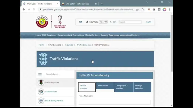 'Video thumbnail for how to check traffic fine online - Qatar traffic violation'