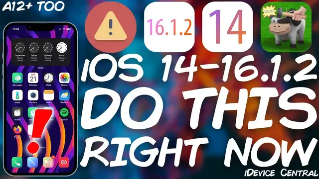 Video thumbnail for INSTALL THIS UPDATE NOW! Fixes a BOOTLOOP! Cowabunga v10.0.3 RELEASED! iOS 14 - 16.1.2 ALL DEVICES