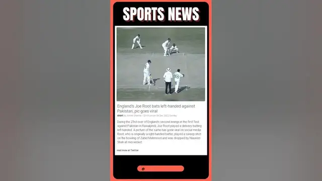 Video thumbnail for Left-Handed Joe Root Takes Pakistan by Storm - England Cricket Fans React! | #shorts #sports