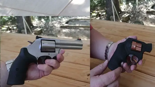 Video thumbnail for Comparing Ruger LCR with S&W 686: Revolver Size Matters