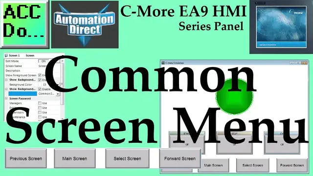 Video thumbnail for C-More EA9 HMI Series Panel Common Screen Menu
