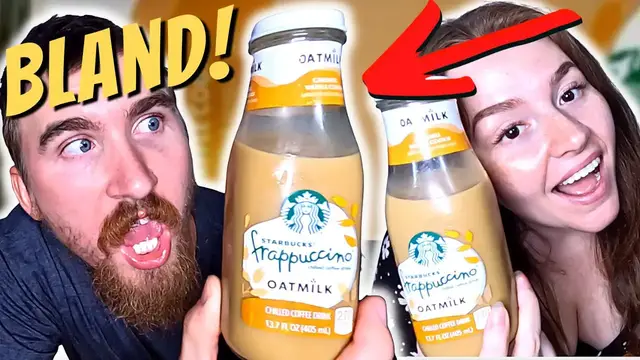 'Video thumbnail for Starbucks Frappuccino Oatmilk Caramel Waffle Cookie Coffee Review!'