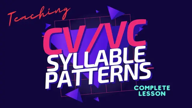 'Video thumbnail for Teaching CVVC Syllable Pattern | A Complete Lesson'