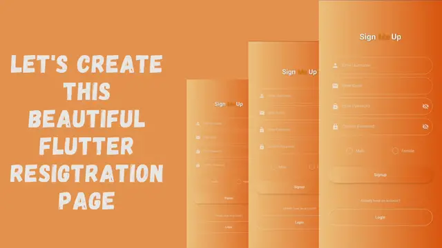 Video thumbnail for Signup Flutter Form UI Design-Beautiful Flutter UI Template