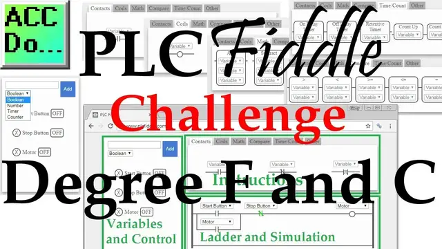 Video thumbnail for PLC Fiddle Degree F and C Challenge Solution - Math