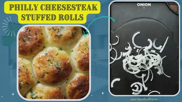 Video thumbnail for Philly Cheesesteak Stuffed Rolls